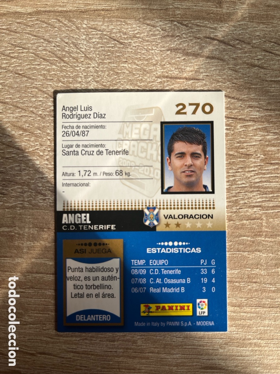 Cartes &agrave; collectionner de Football: 270 &Aacute;NGEL MEGACRACKS MGK 2009 2010 09 10 TENERIFE
