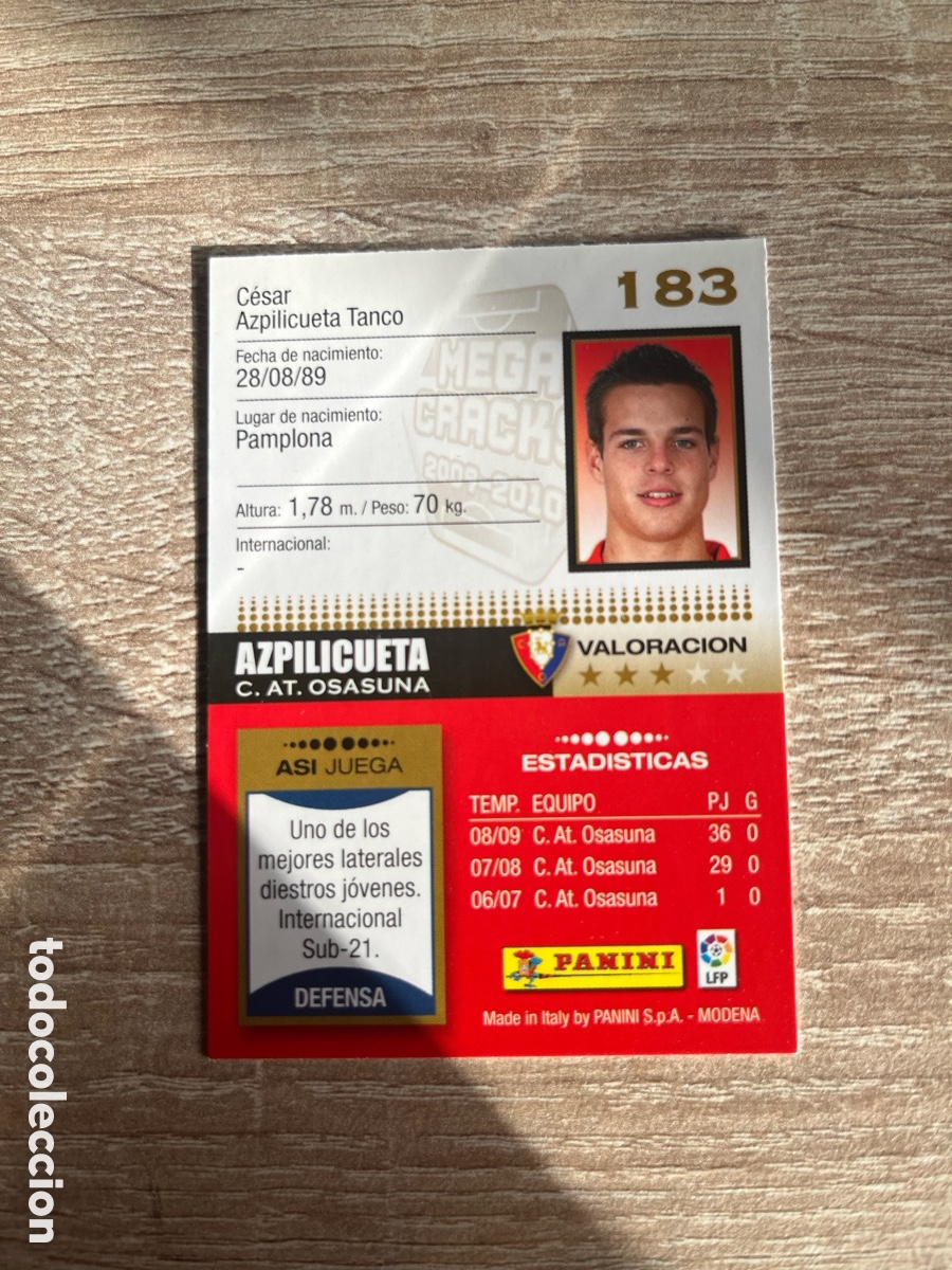Cromos de f&uacute;tbol: 183 AZPILICUELA ROOKIE MEGACRACKS MGK 2009 2010 09 10 OSASUNA