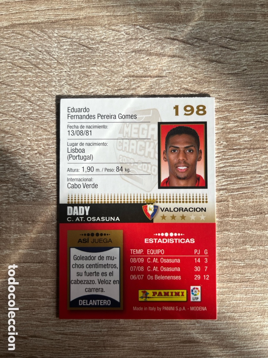 Football Stickers: 198 DADY MEGACRACKS MGK 2009 2010 09 10 OSASUNA