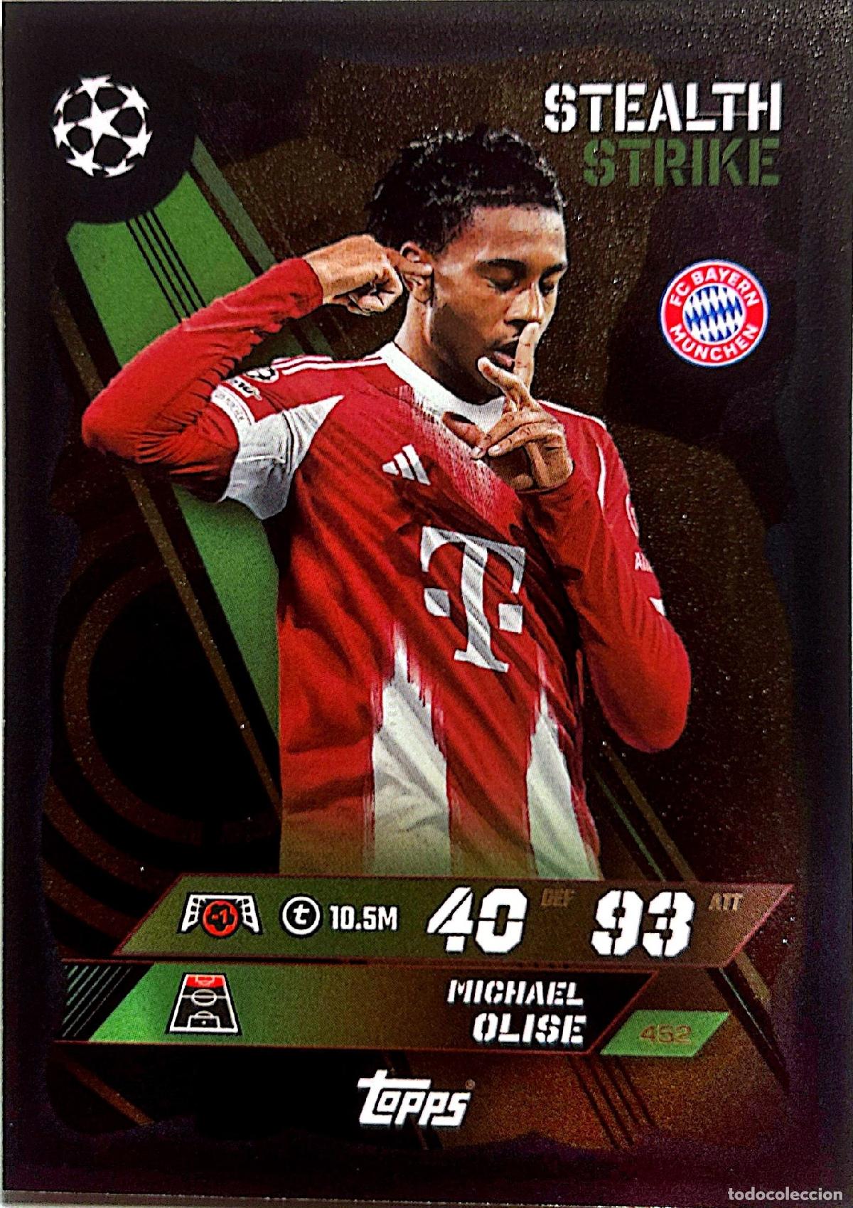 Football Stickers: Cromo Michael Olise Fu&szlig;ball-Club Bayern M&uuml;nchen Topps Match Attax UCL 2025-2026