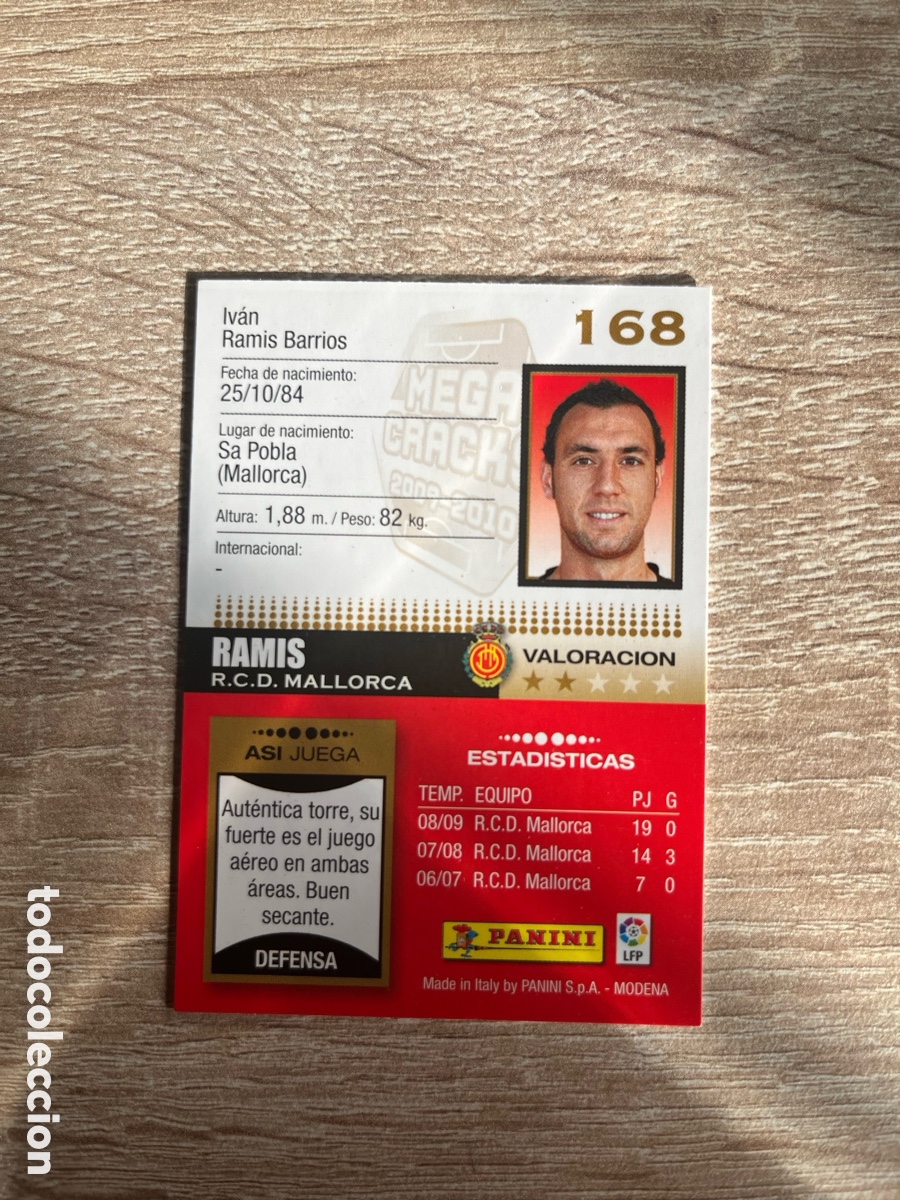 Football Stickers: 168 RAMIS MEGACRACKS MGK 2009 2010 09 10 MALLORCA