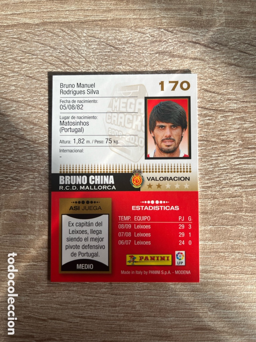 Cartes &agrave; collectionner de Football: 170 BRUNO CHINA MEGACRACKS MGK 2009 2010 09 10 MALLORCA