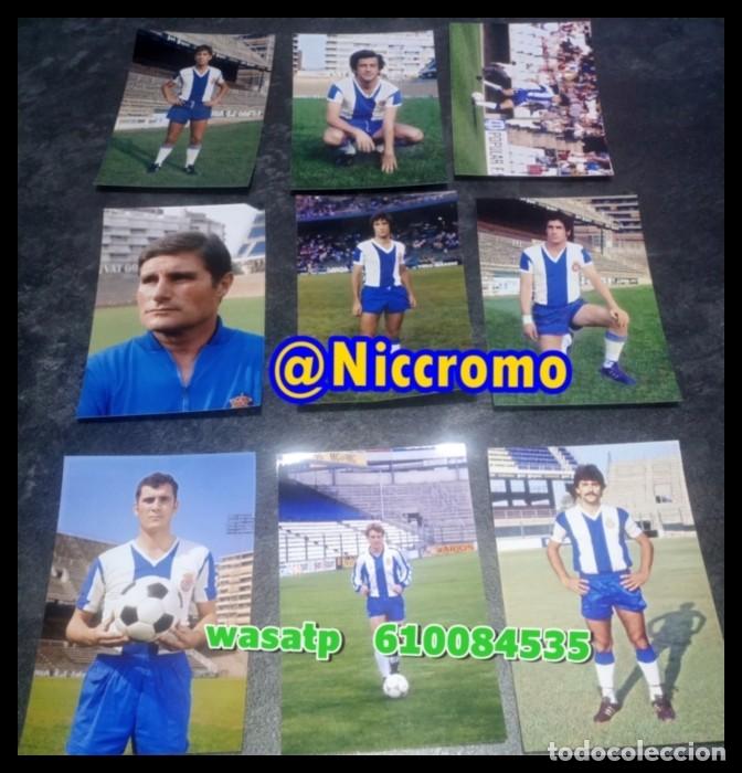 Cartes &agrave; collectionner de Football: 16 fotografias 10x15 cms jugadores rcd espa&ntilde;ol espanyol a&ntilde;os 70s 80s 90s horacio segui niccromo