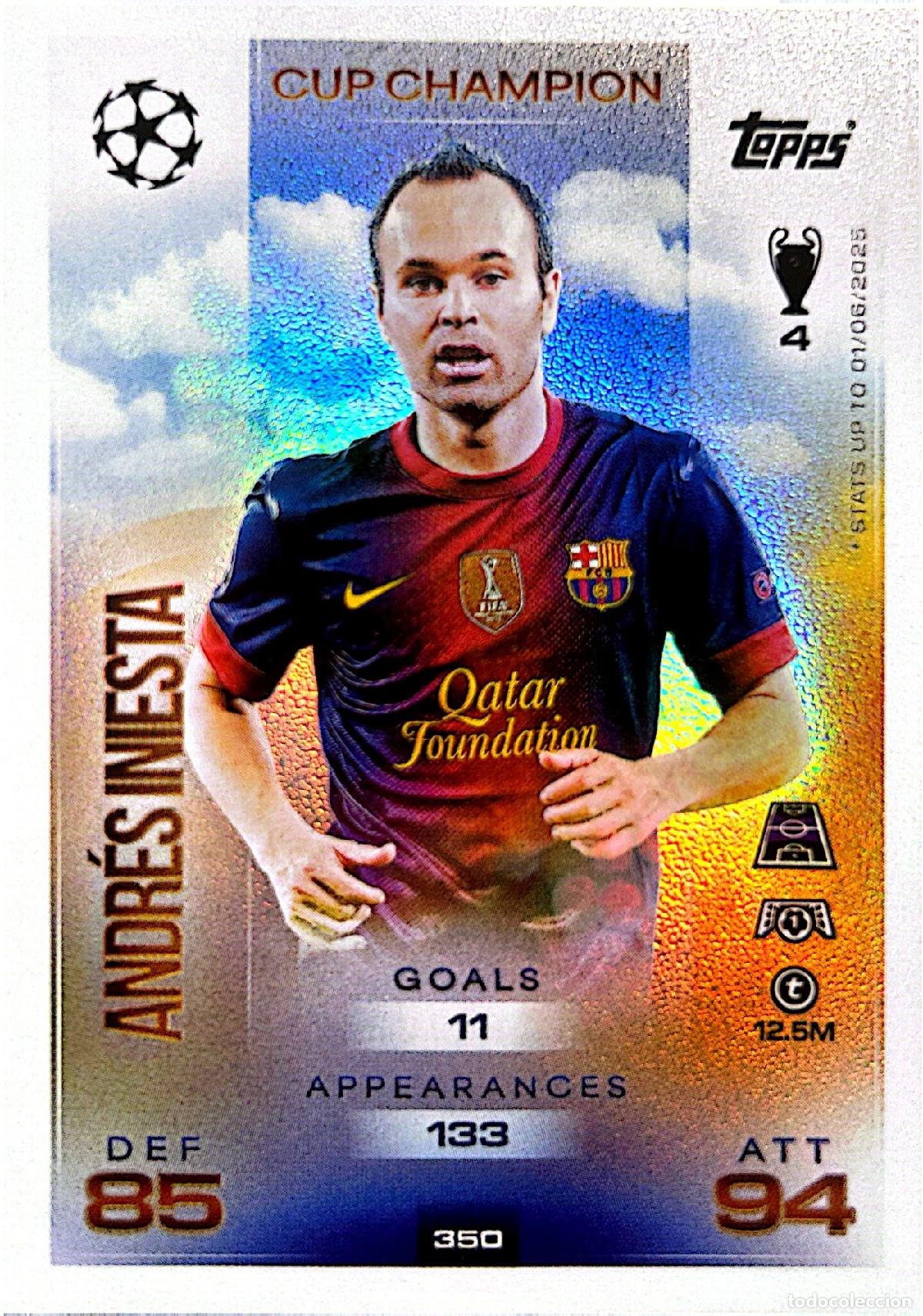 Cartes &agrave; collectionner de Football: Cromo Andr&eacute;s Iniesta F.C. Barcelona Topps Match Attax UCL 2025-2026