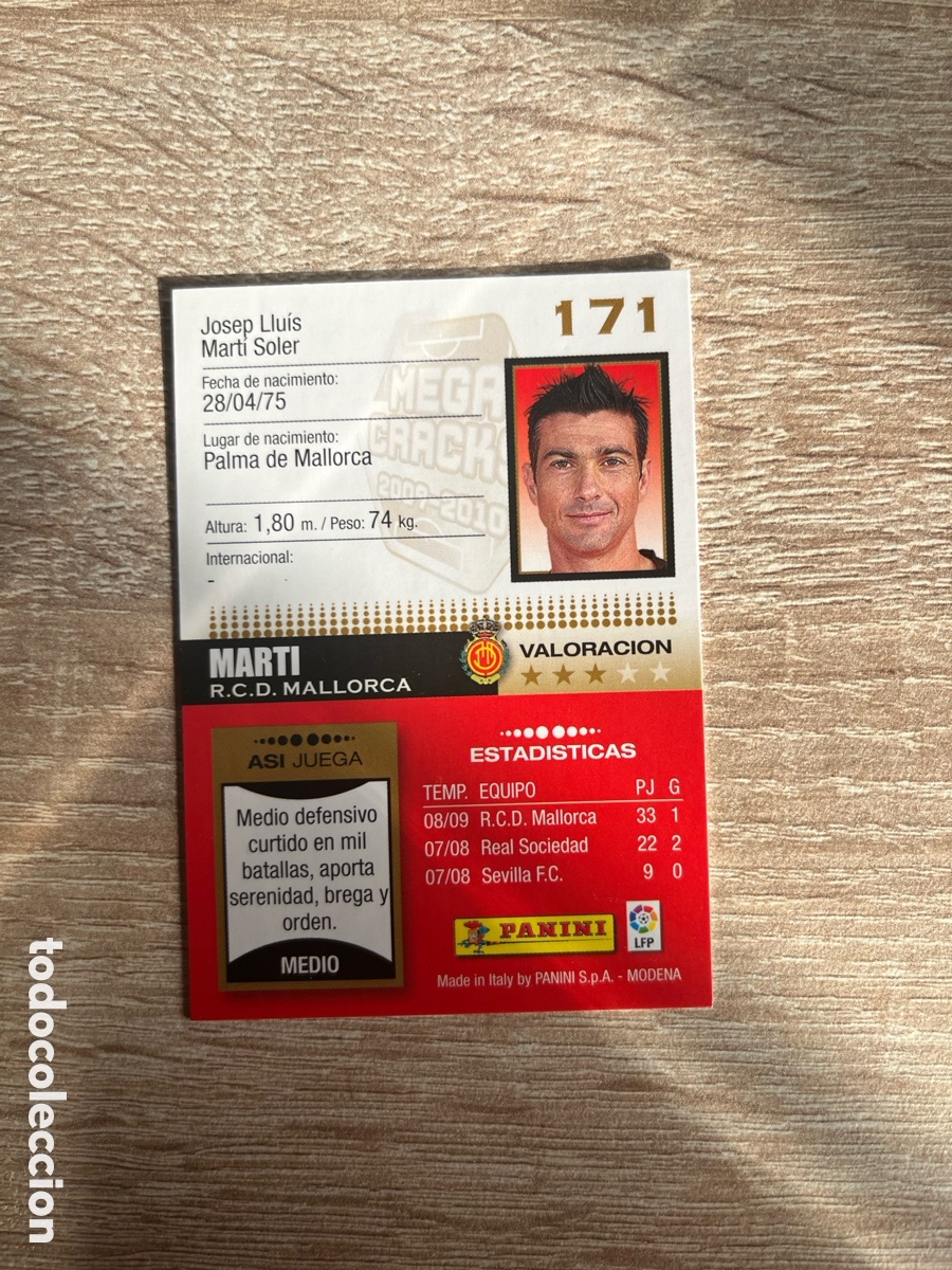 Cartes &agrave; collectionner de Football: 171 MARTI MEGACRACKS MGK 2009 2010 09 10 MALLORCA