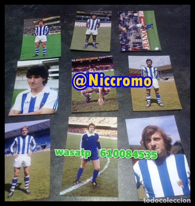 Cartes &agrave; collectionner de Football: 16 fotografias 10x15 cms jugadores real sociedad a&ntilde;os 70s 80s 90s horacio segui niccromo