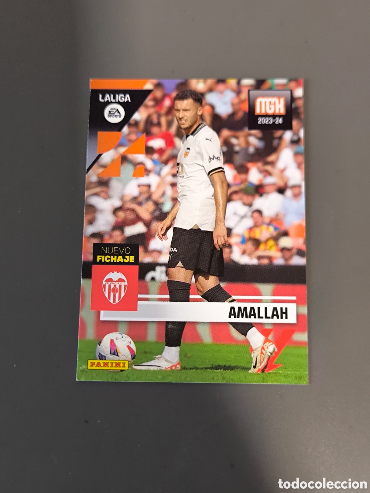 Football Stickers: AMALLAH 502 Fichaje Valencia Megacracks MGK 23 24