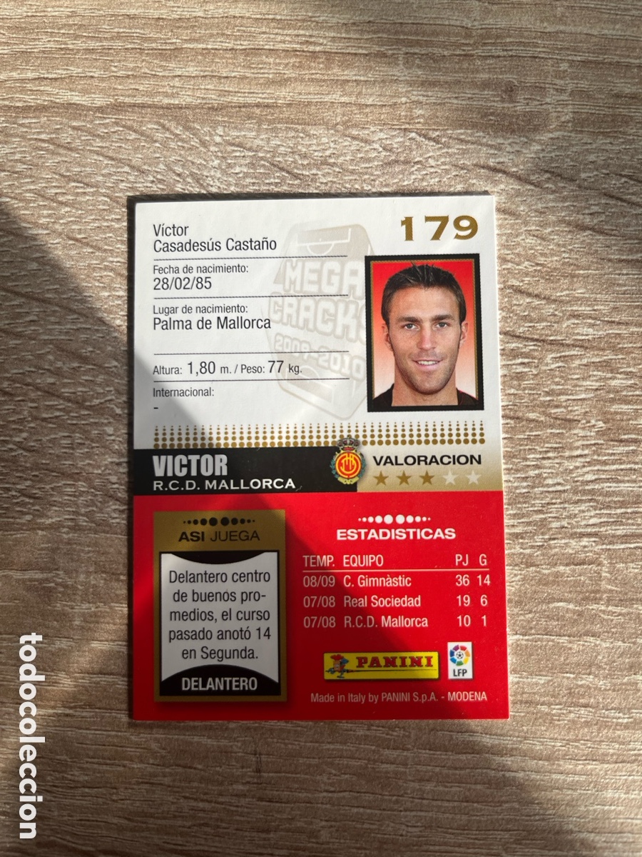 Cromos de f&uacute;tbol: 179 V&Iacute;CTOR MEGACRACKS MGK 2009 2010 09 10 MALLORCA