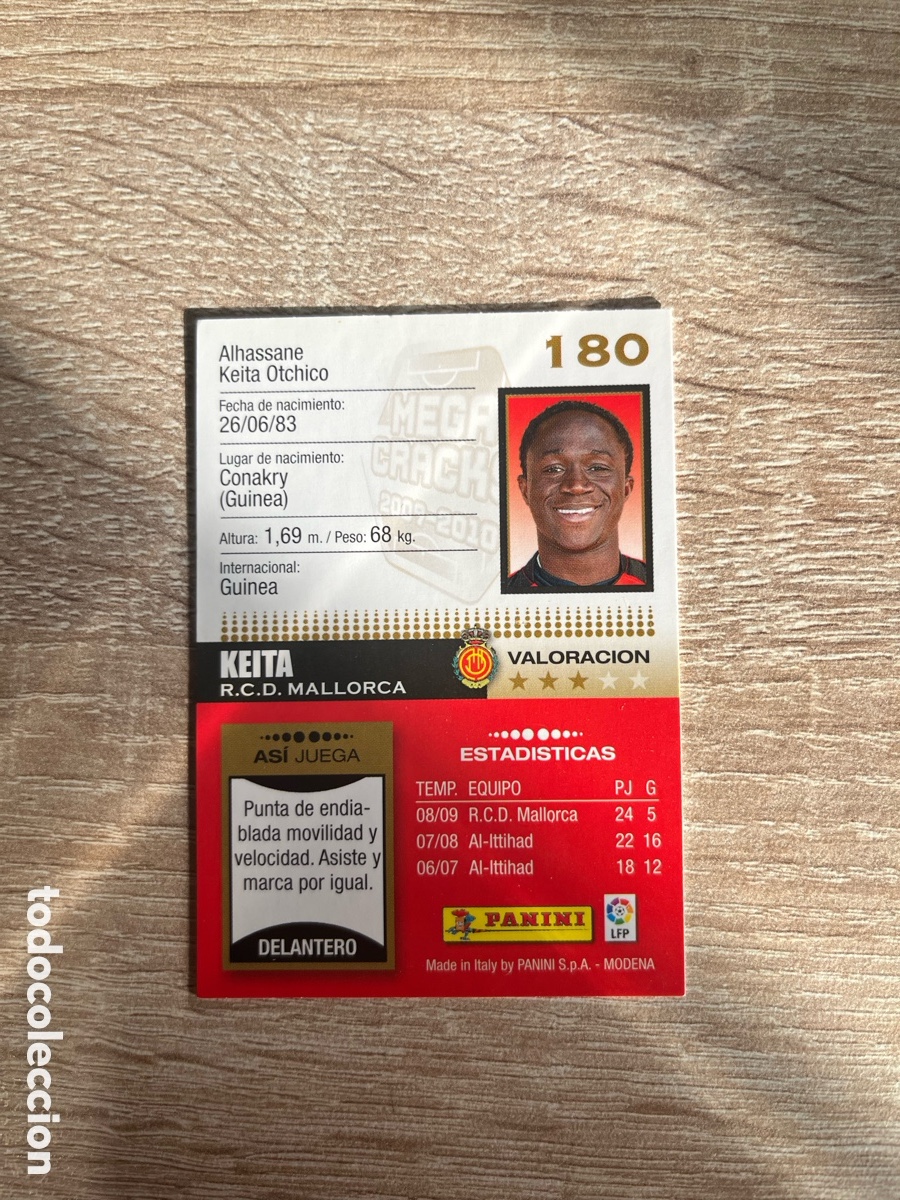 Cromos de f&uacute;tbol: 180 KEITA MEGACRACKS MGK 2009 2010 09 10 MALLORCA