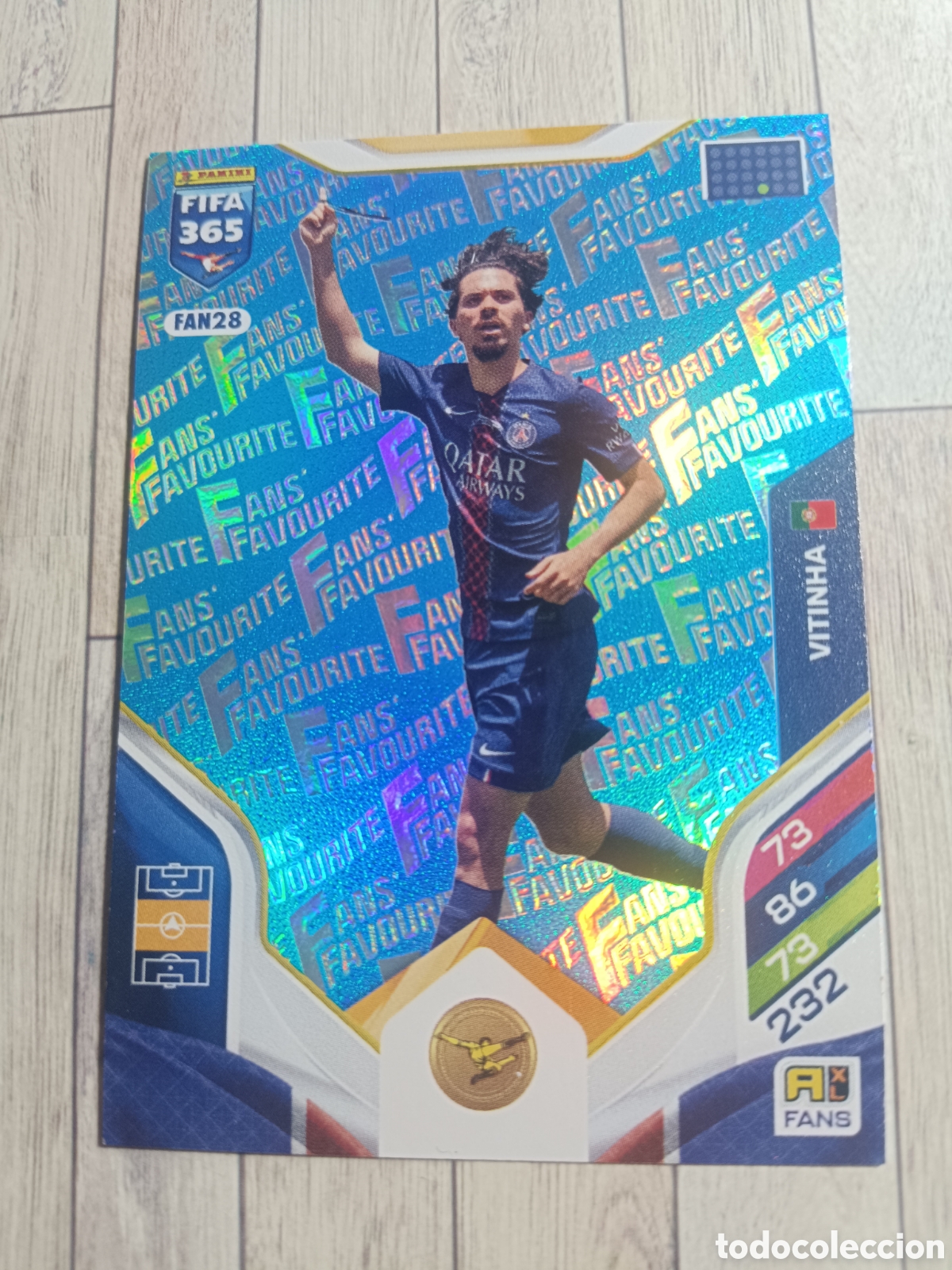 Cromos de f&uacute;tbol: FAN28 VITINHA PARIS SAINT GERMAIN PARALELA BLUE AZUL ADRENALYN XL FIFA 365 PANINI 2026