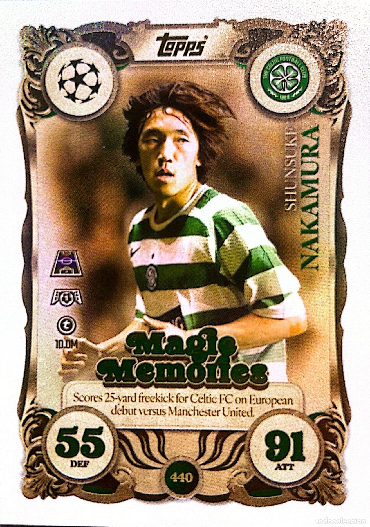 Cromos de f&uacute;tbol: Cromo Shunsuke Nakamura The Celtic F.C. Topps Match Attax UCL 2025-2026