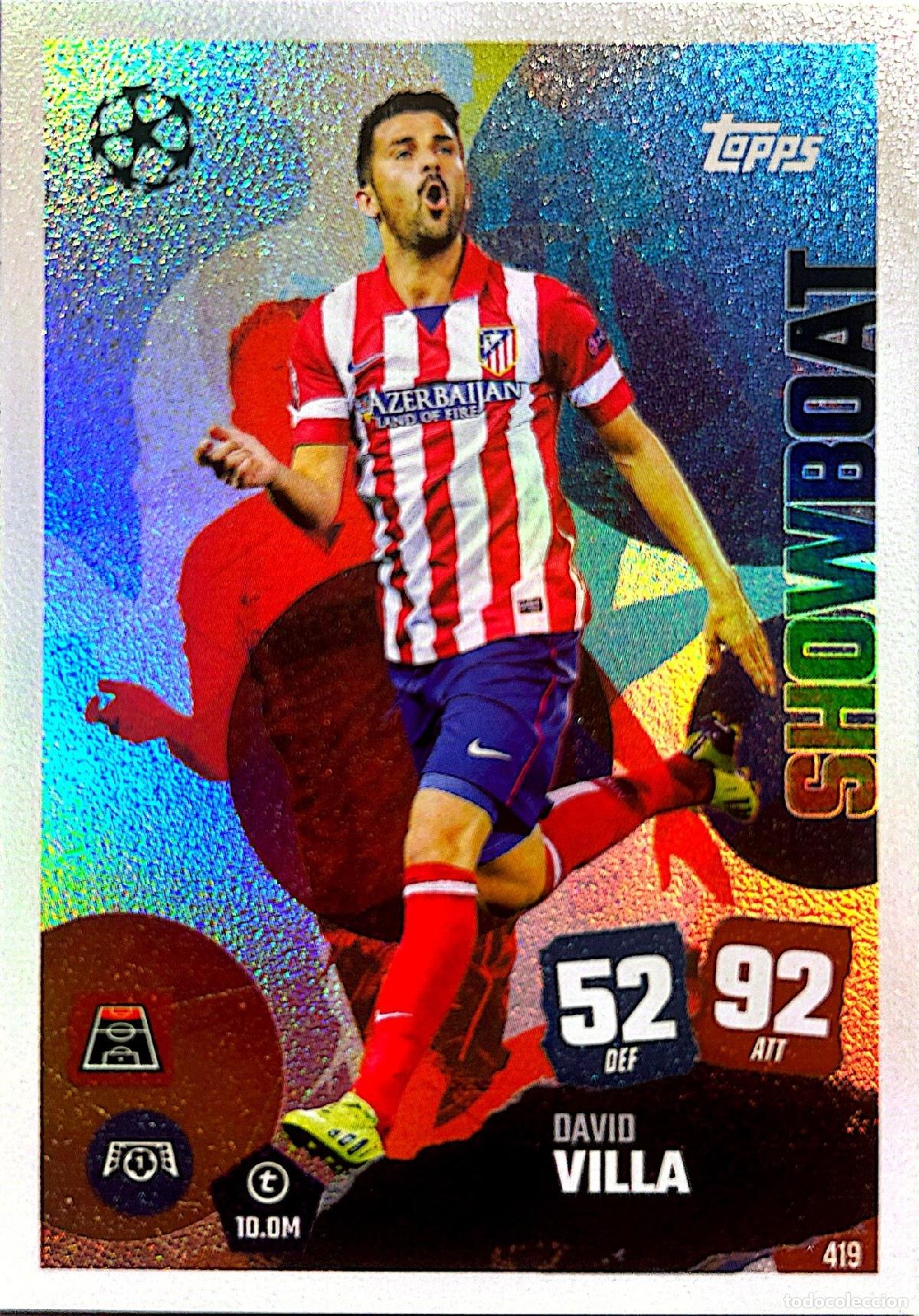Cromos de f&uacute;tbol: Cromo David Villa Club Atl&eacute;tico de Madrid Topps Match Attax UCL 2025-2026
