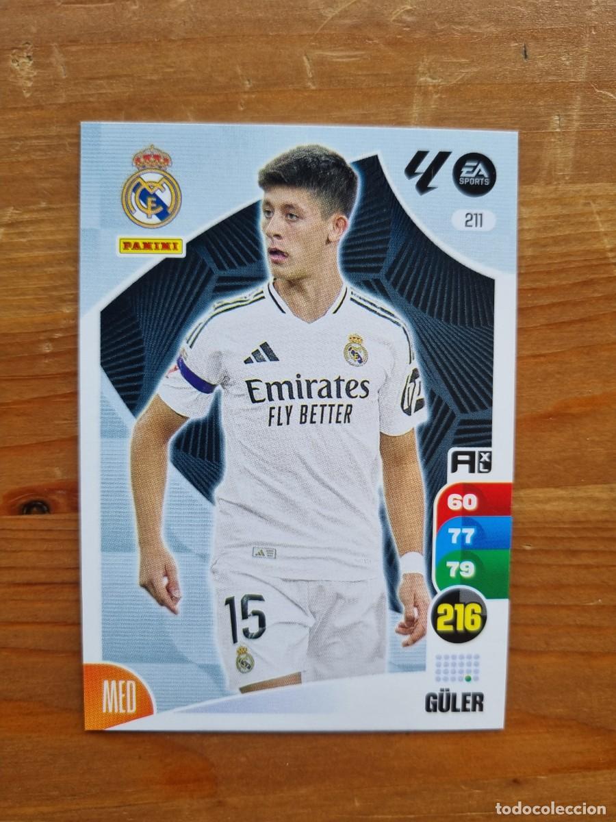Cromos de f&uacute;tbol: 211 G&Uuml;LER (Real Madrid CF). Liga 2024 2025 24 25 Adrenalyn XL (Panini)