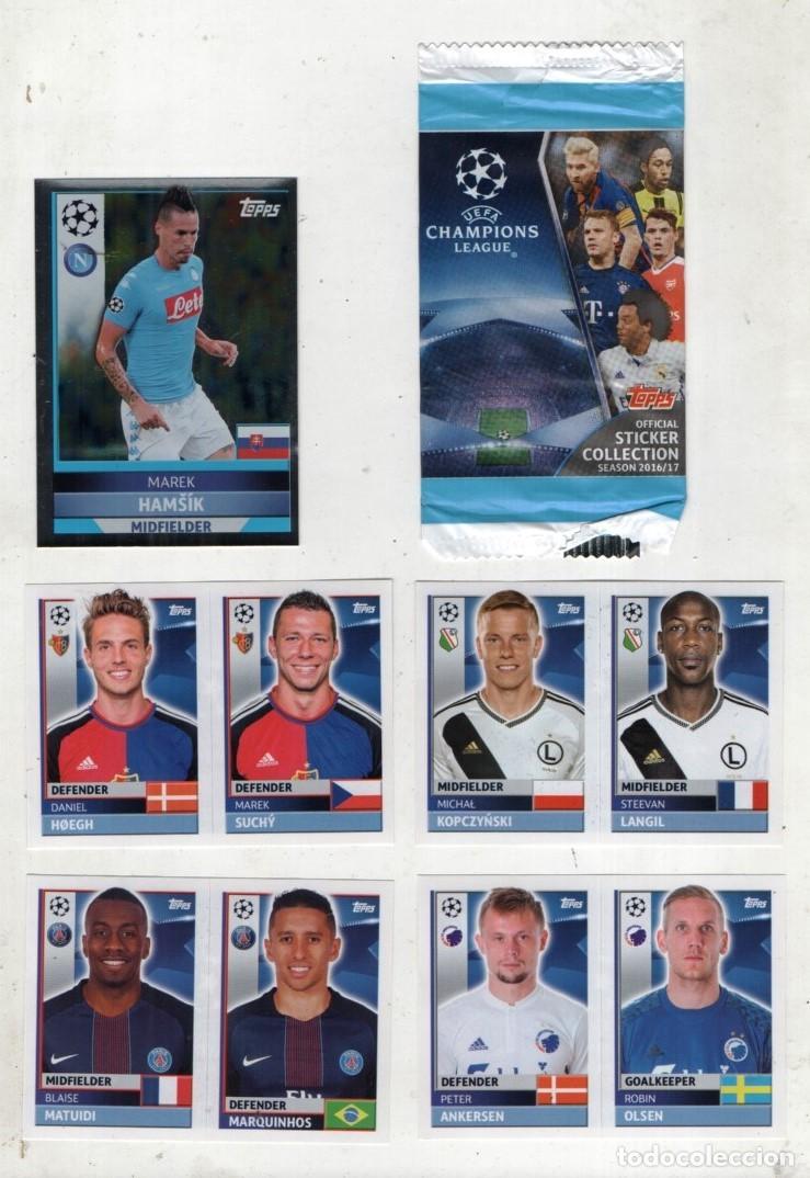 Cromos de f&uacute;tbol: 2016 2017 TOPPS UEFA CHAMPIONS LEAGUE HAMSIK MATUIDI MARQUINHOS HOEGH SUCHY ANKERSEN OLSEN LANGIL KO