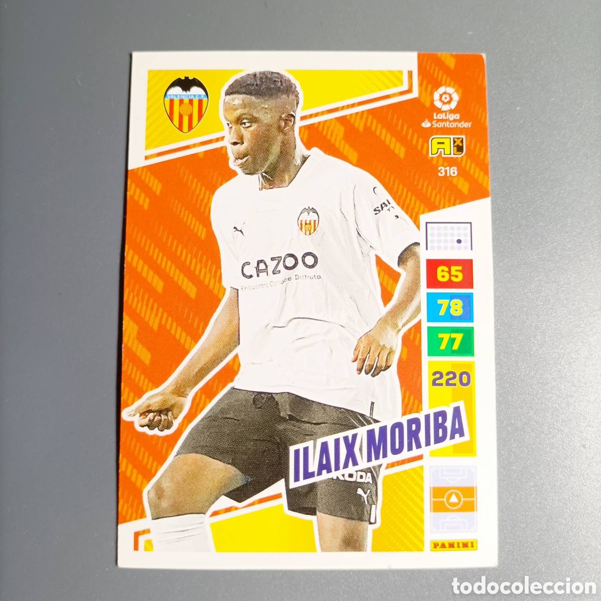 Cromos de f&uacute;tbol: ADRENALYN. LIGA 2022-2023 (VALENCIA) №316 ILAIX MORIBA