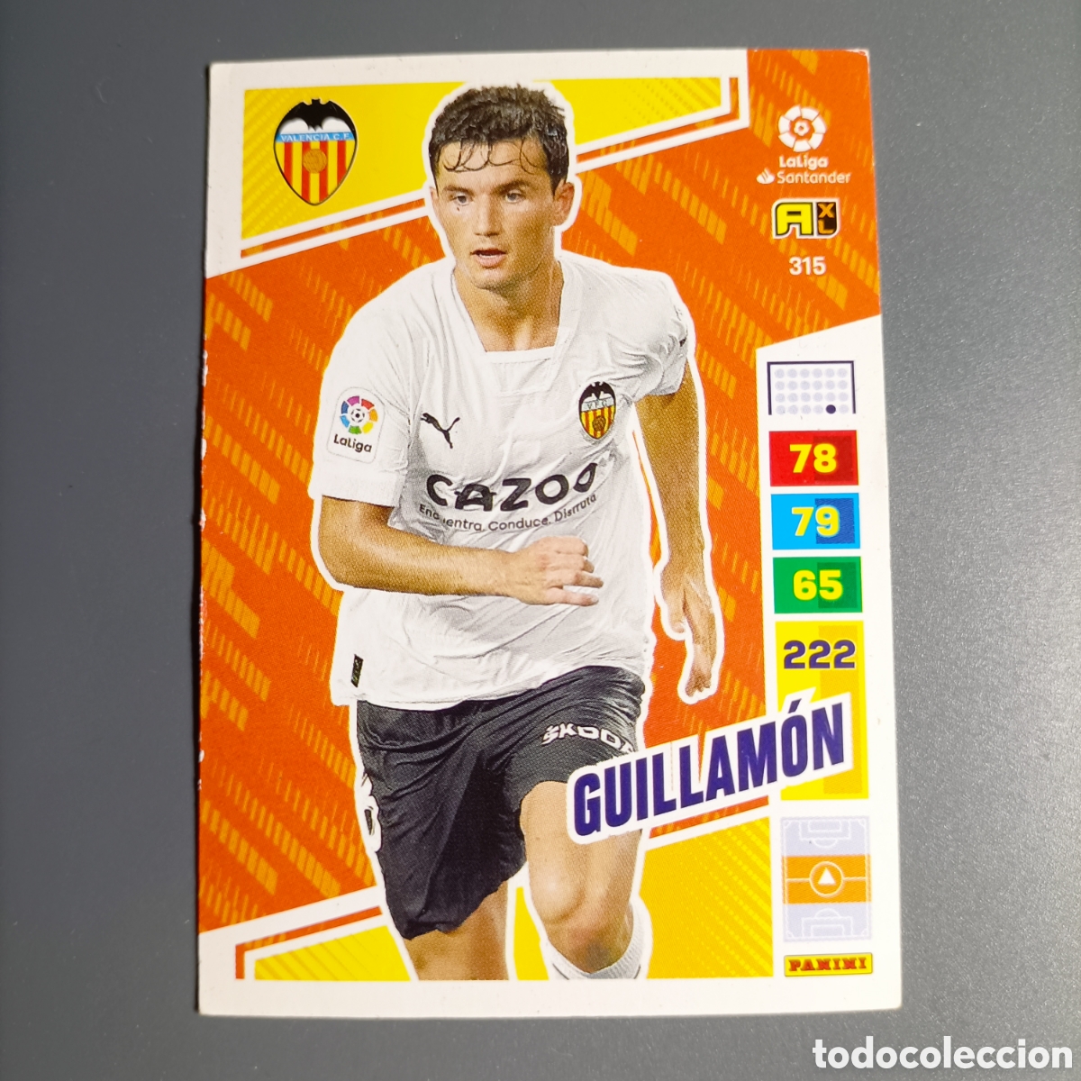 Cromos de f&uacute;tbol: ADRENALYN. LIGA 2022-2023 (VALENCIA) №315 GUILLAMON