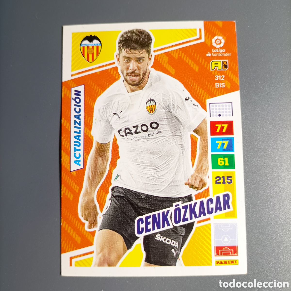 Cromos de f&uacute;tbol: ADRENALYN. LIGA 2022-2023 (VALENCIA) №312 BIS. CENK &Ouml;ZKACAR / ACTUALIZACI&Oacute;N