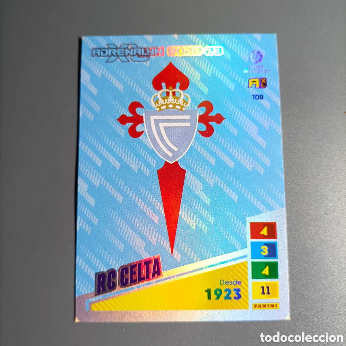 Cromos de f&uacute;tbol: ADRENALYN. LIGA 2022-2023 (CELTA) №109 ESCUDO