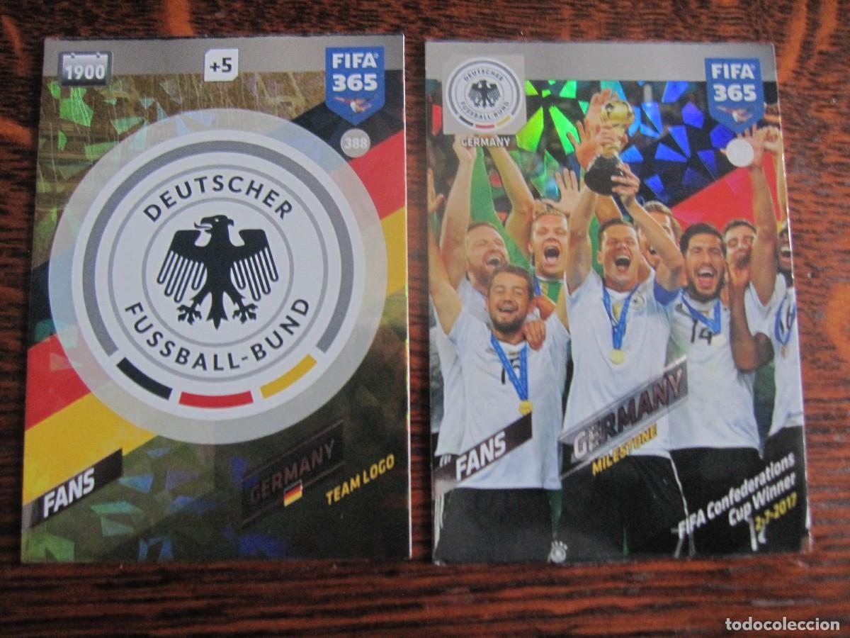 Cromos de f&uacute;tbol: Germany Fans Milestone. 2 cards. Panini