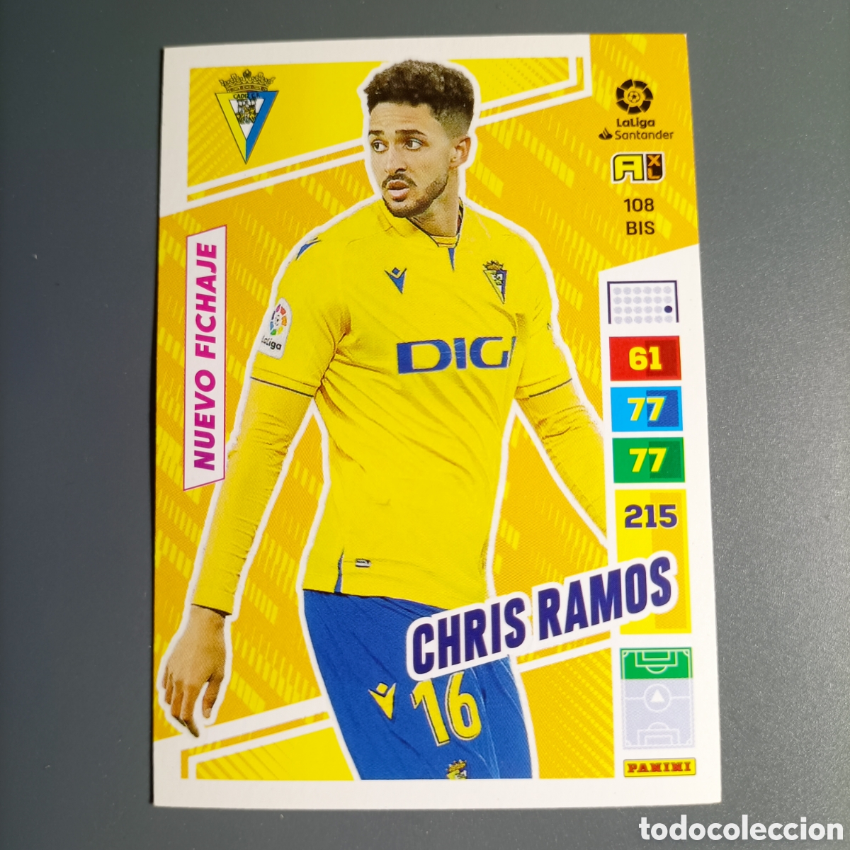 Cromos de f&uacute;tbol: ADRENALYN. LIGA 2022-2023 (C&Aacute;DIZ) №108 BIS. CHRIS RAMOS