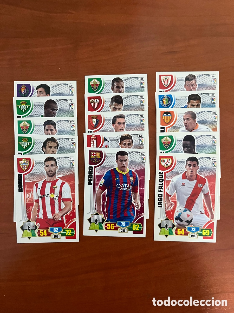Figurine di Calcio: LOTE DE 15 CROMOS B&Aacute;SICOS SIN REPETIR ADRENALYN XL 2013 2014 PANINI 13 14