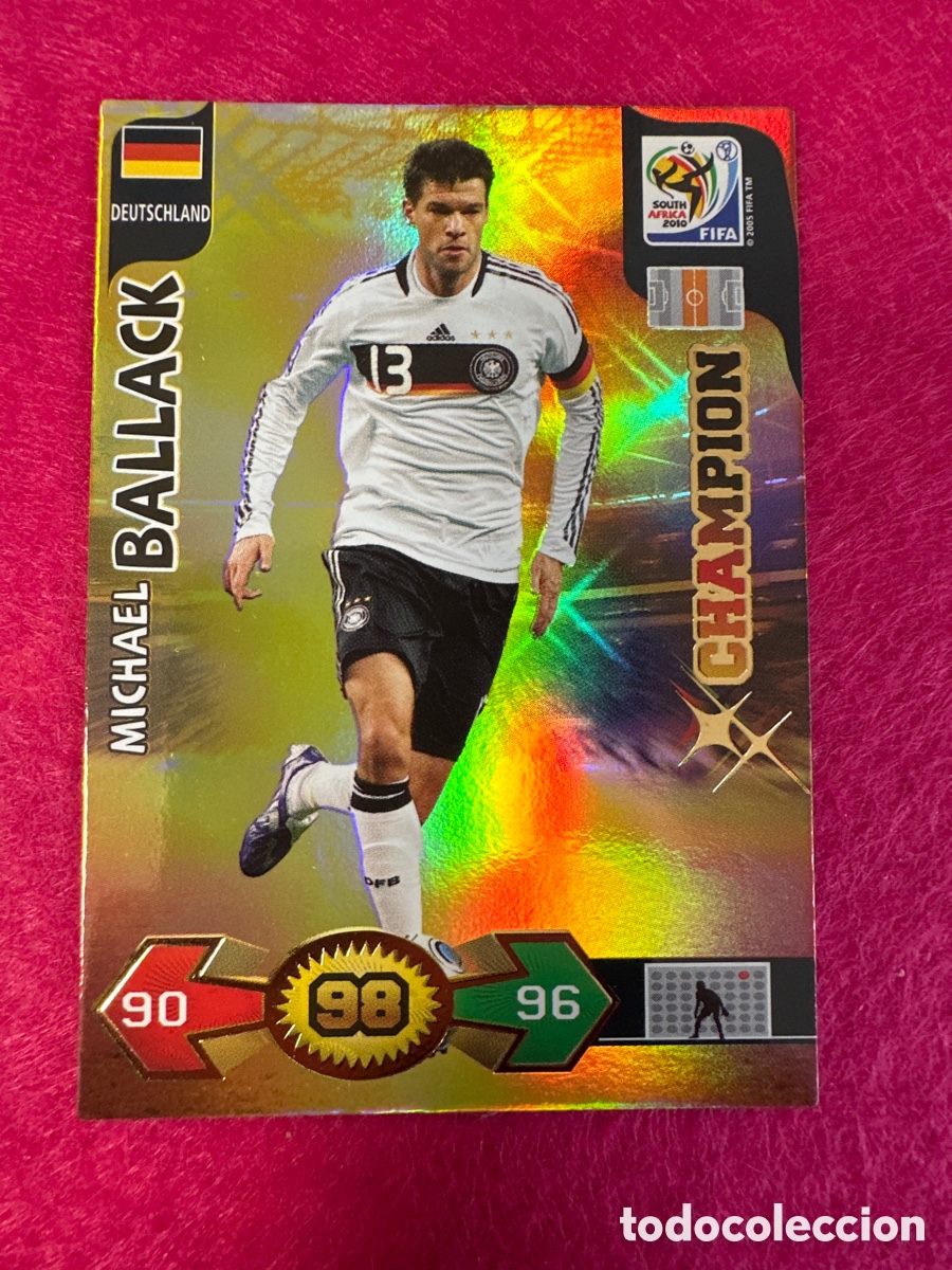 Football Stickers: BALLACK(ALEMANIA) CHAMPION ADRENALYN FIFA WORLD CUP SOUTH &Aacute;FRICA 2010 PANINI TRADING CARD