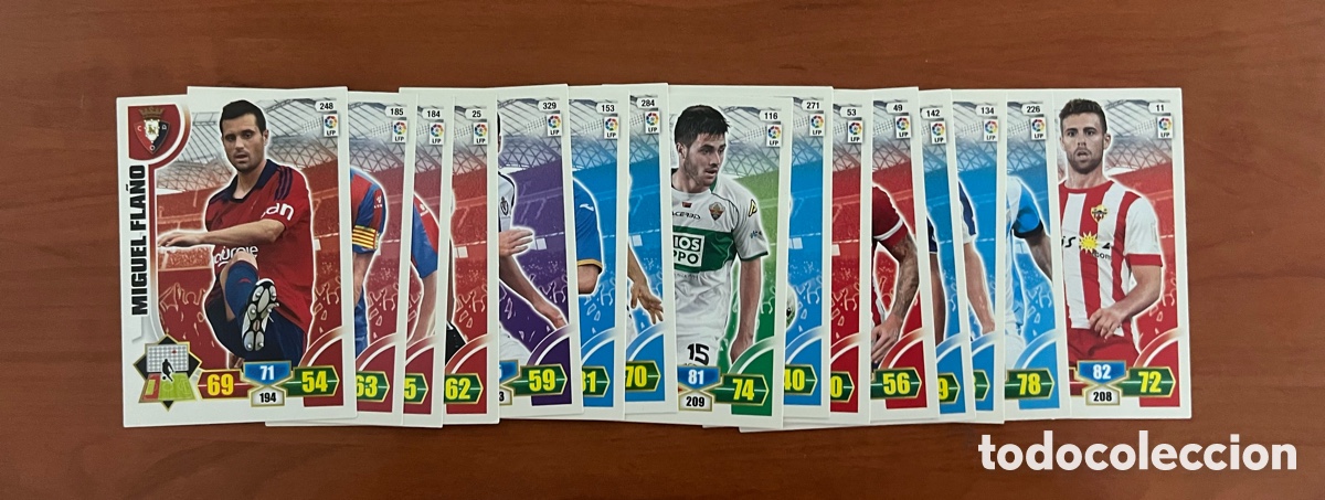 Cromos de f&uacute;tbol: LOTE DE 15 CROMOS B&Aacute;SICOS SIN REPETIR ADRENALYN XL 2013 2014 PANINI 13 14