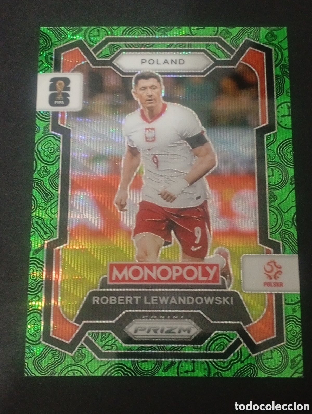 Cromos de f&uacute;tbol: 84 paralela hat trick prizm LEWANDOWSKI POLONIA POLAND MONOPOLY FIFA 2026 WORLD CUP MUNDIAL PANINI