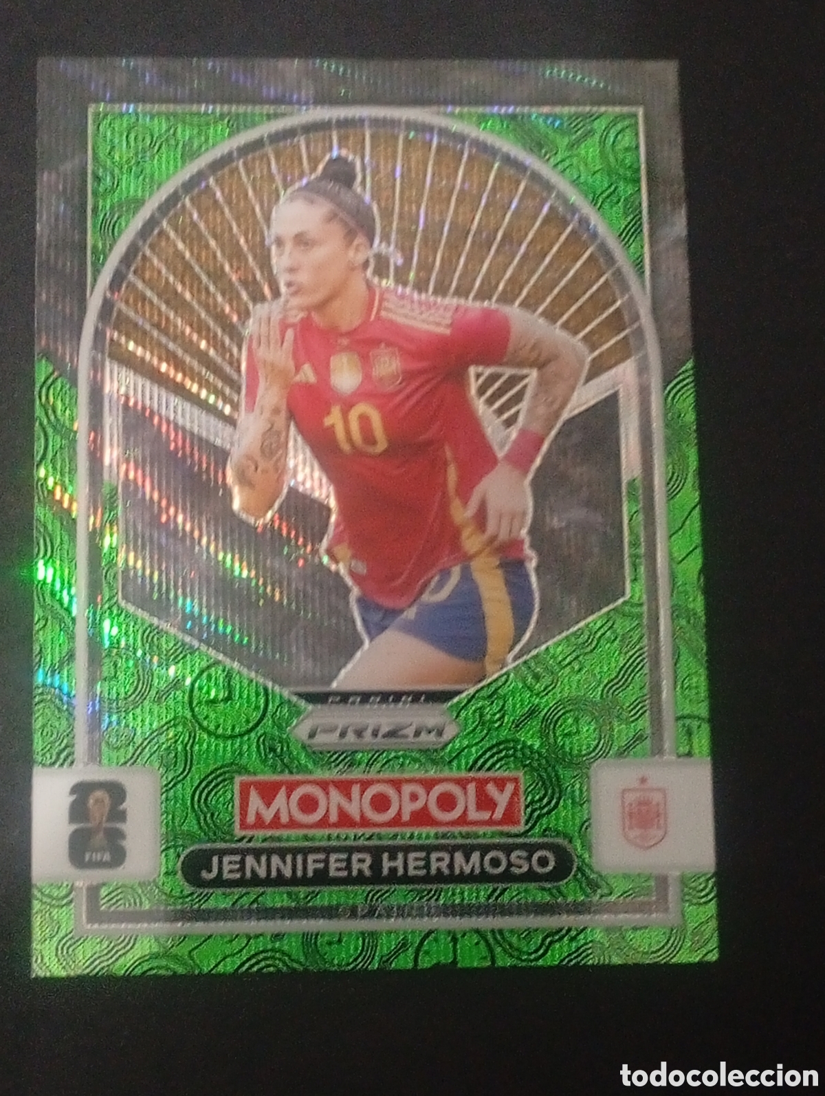 Cromos de f&uacute;tbol: 98 prizm paralela green JENNIFER HERMOSO SPAIN MONOPOLY FIFA 2026 WORLD CUP MUNDIAL ESPA&Ntilde;A SPAIN