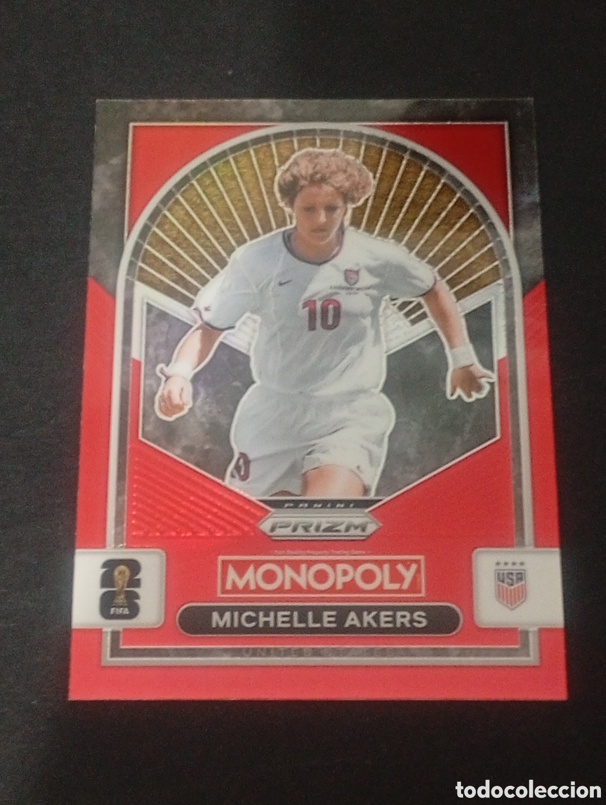 Cromos de f&uacute;tbol: 90 prizm paralela red MICHELLE AKERS USA EEUU MONOPOLY FIFA 2026 WORLD CUP MUNDIAL ADRENALYN