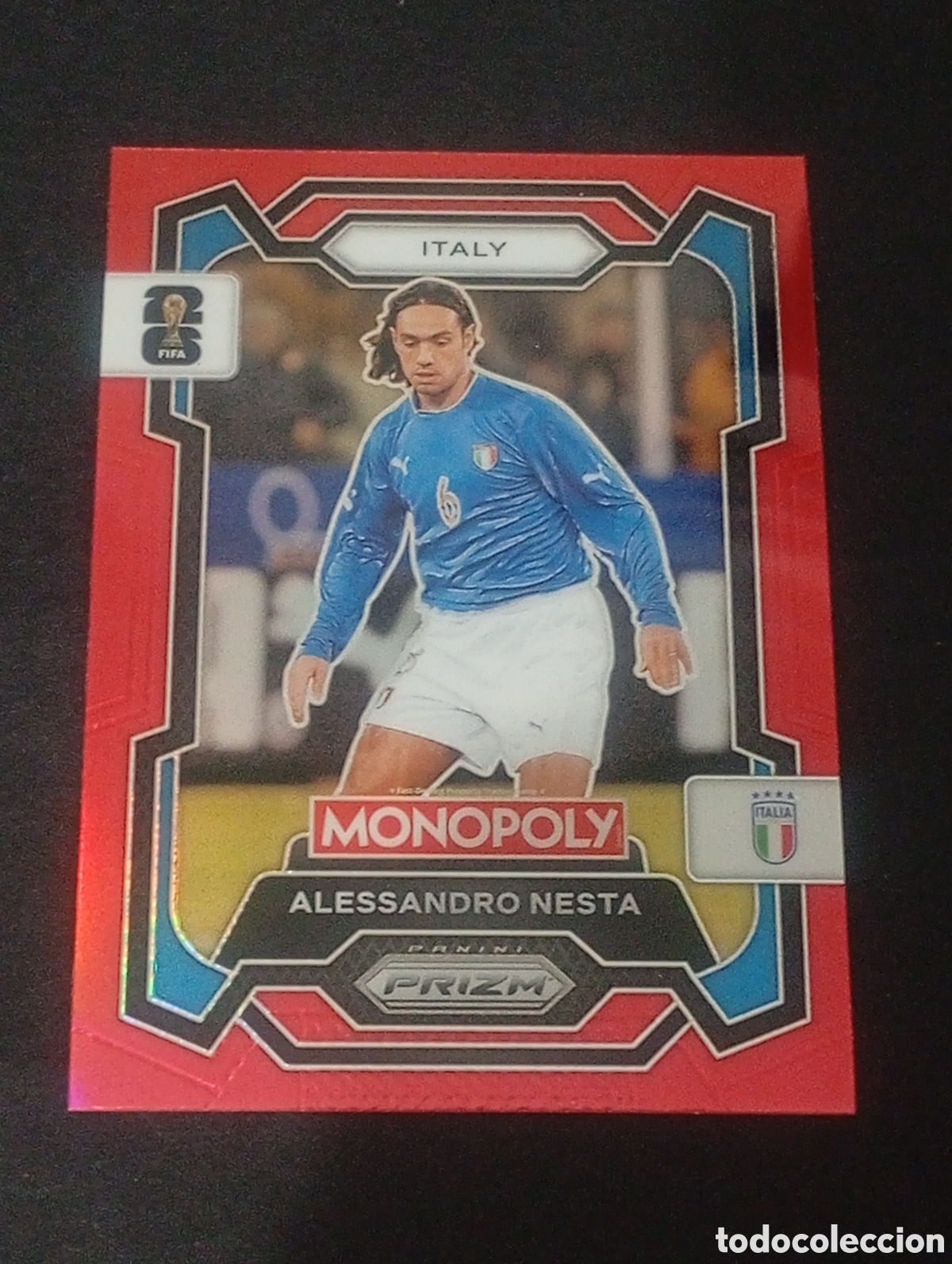Cromos de f&uacute;tbol: 34 prizm paralela red ALESSANDRO NESTA ITALIA MONOPOLY FIFA 2026 WORLD CUP MUNDIAL ADRENALYN