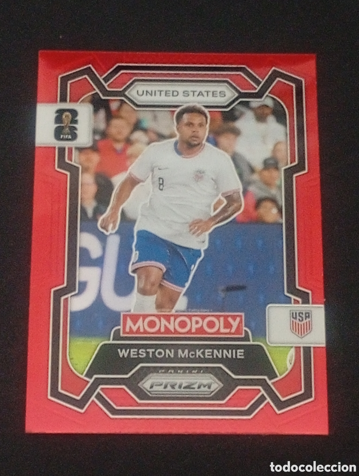 Cromos de f&uacute;tbol: 50 prizm paralela red McKENNIE USA EEUU MONOPOLY FIFA 2026 WORLD CUP MUNDIAL ADRENALYN