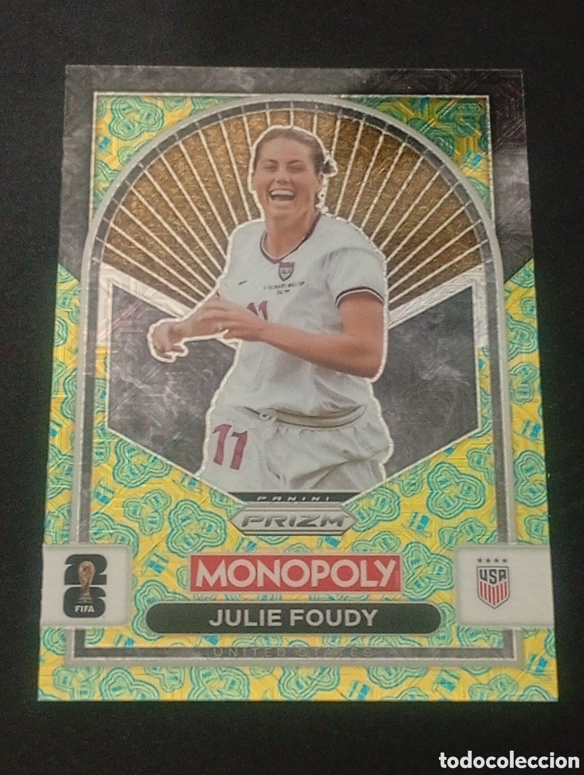 Cromos de f&uacute;tbol: 93 prizm paralela hat trick Julie Foudy USA EEUU MONOPOLY FIFA 2026 WORLD CUP MUNDIAL ADRENALYN
