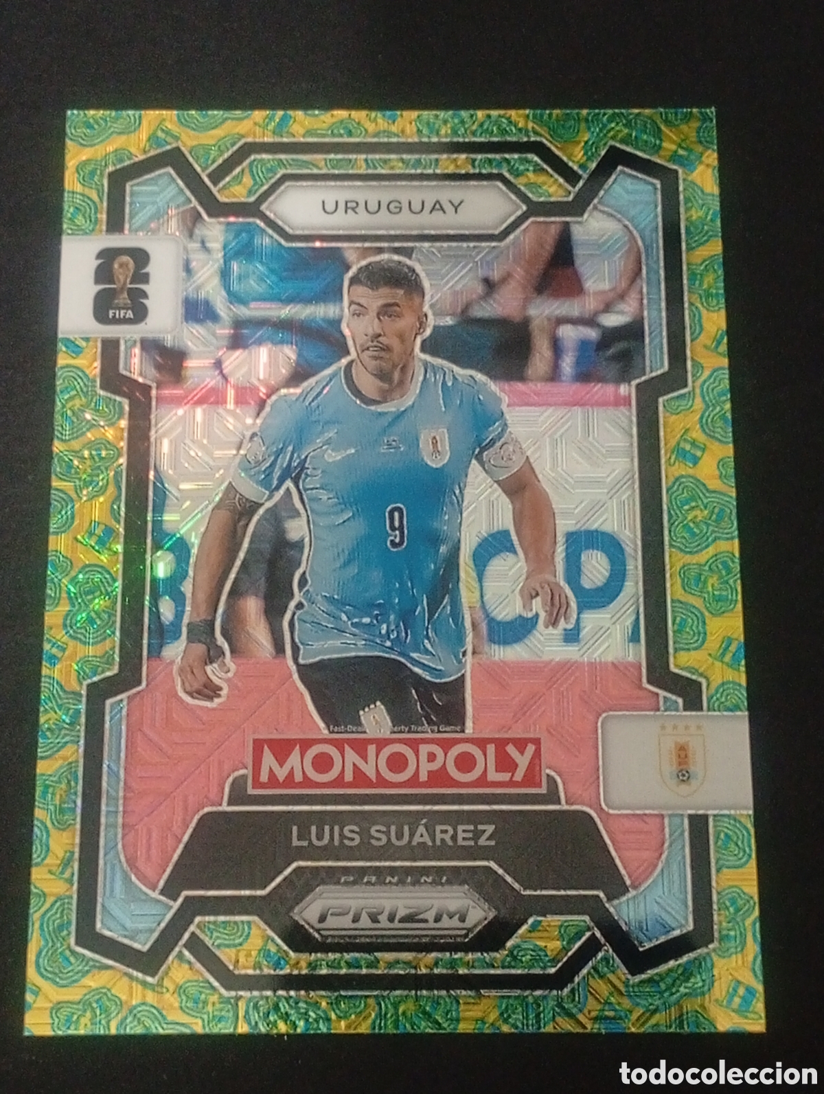 Cromos de f&uacute;tbol: 67 paralela hat trick LUIS SU&Aacute;REZ URUGUAY MONOPOLY FIFA 2026 WORLD CUP MUNDIAL TOPPS PANINI PRIZM