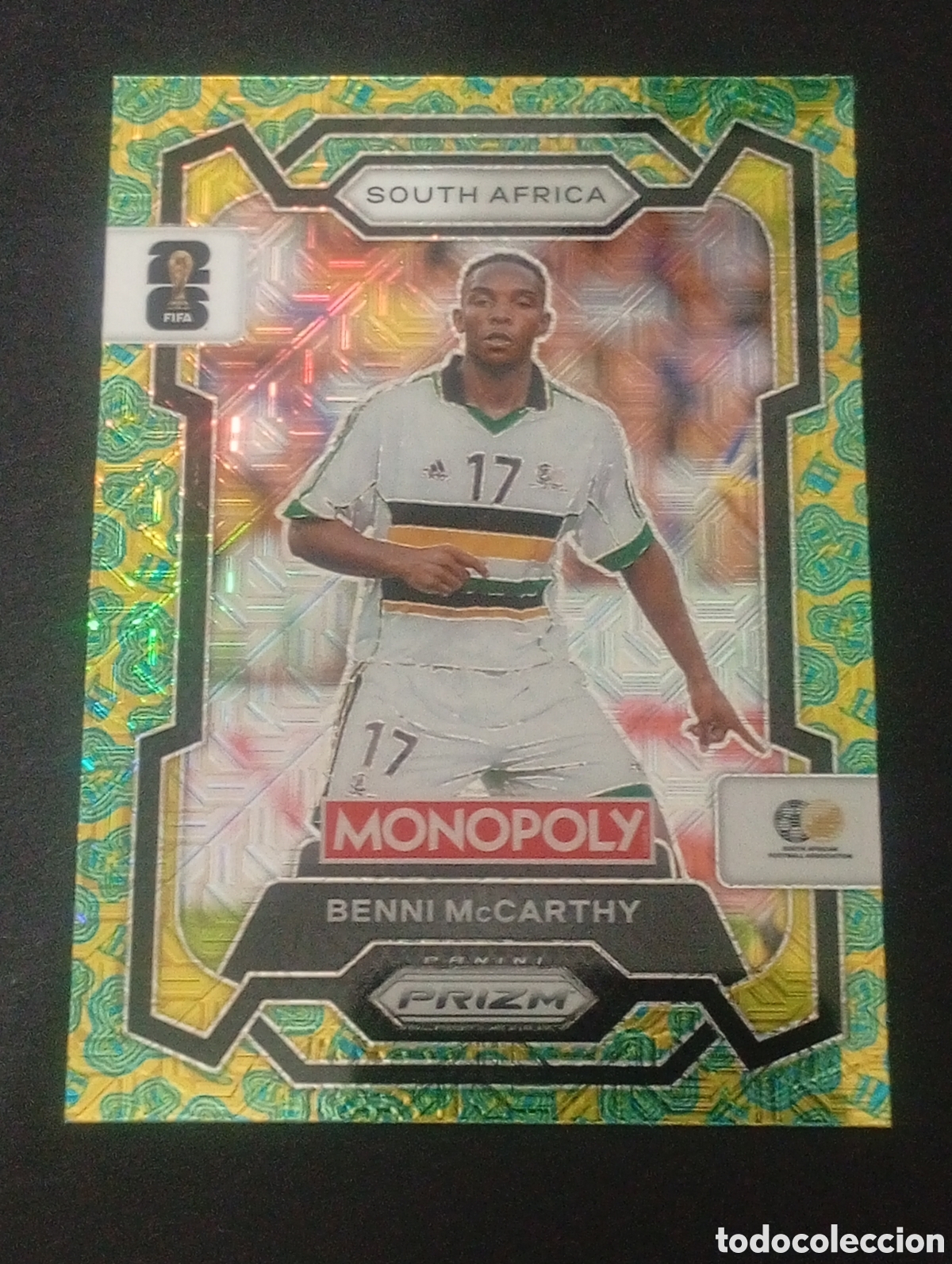 Cromos de f&uacute;tbol: 80 prizm paralela hat trick Benni McCarthy Africa MONOPOLY FIFA 2026 WORLD CUP MUNDIAL ADRENALYN