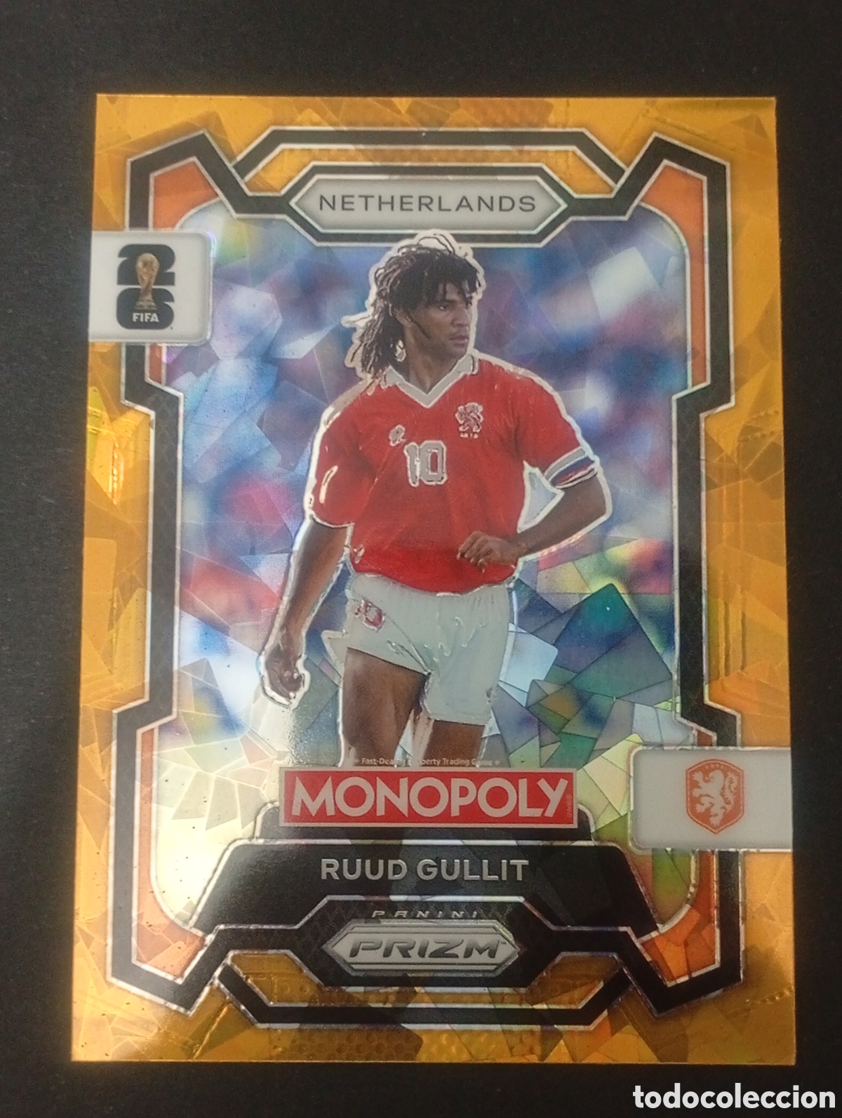 Cromos de f&uacute;tbol: 75 prizm paralela cracked Ruud Gullit HOLANDA MONOPOLY FIFA 2026 WORLD CUP MUNDIAL ADRENALYN
