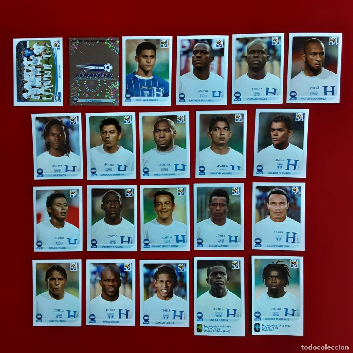 Cromos de f&uacute;tbol: SELECCION COMPLETA HONDURAS MUNDIAL SUDAFRICA 2010 PANINI-NUNCA PEGADO-INCLUYE ACTUALIZACION