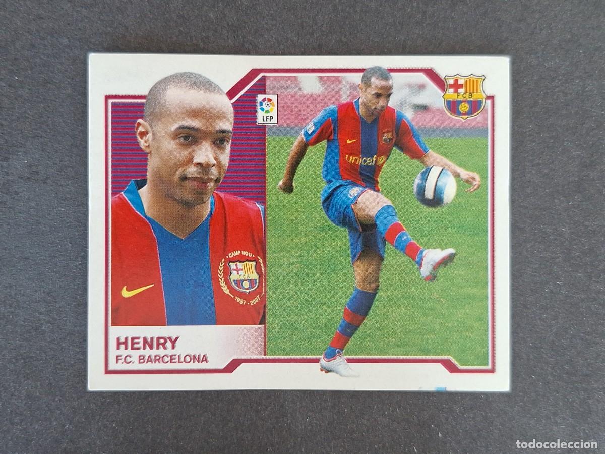 Cartes &agrave; collectionner de Football: L6 HENRY F. C. BARCELONA FICHAJE 3 LIGA ESTE 2007 2008 07 08 NUNCA PEGADO SIN PEGAR