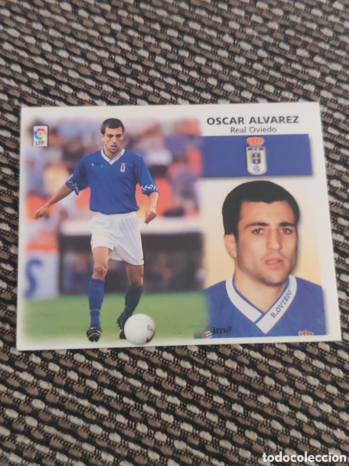 Cromos de f&uacute;tbol: COLOCA &Oacute;SCAR &Aacute;LVAREZ REAL OVIEDO EDICIONES ESTE 1999 2000