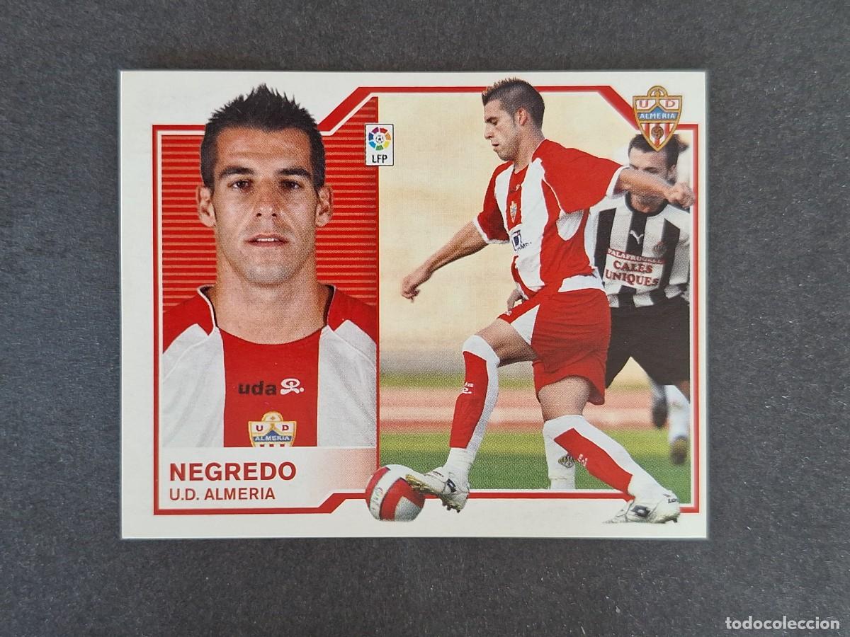 Cromos de f&uacute;tbol: L6 NEGREDO U. D. ALMERIA FICHAJE 25 LIGA ESTE 2007 2008 07 08 NUNCA PEGADO SIN PEGAR