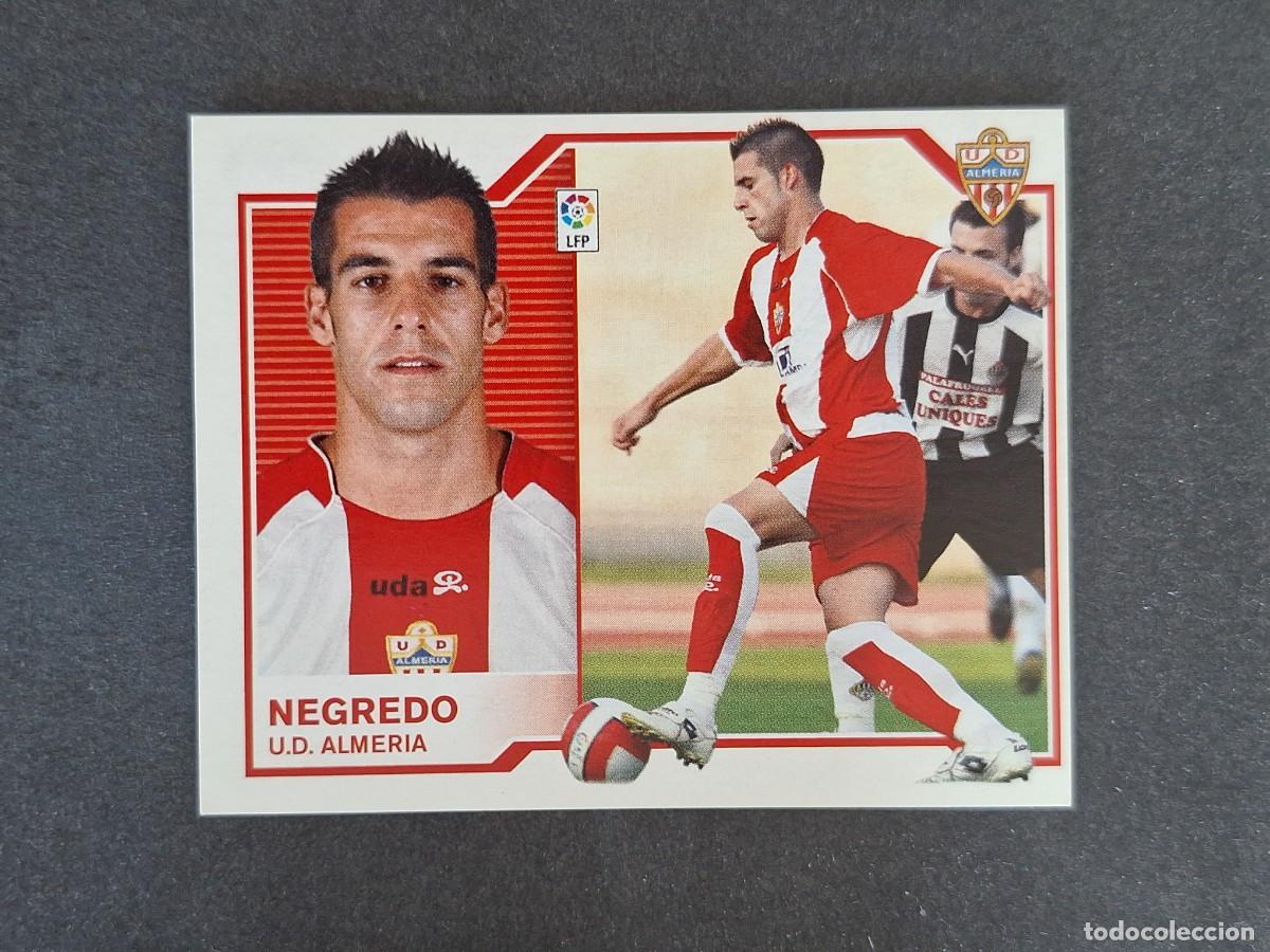 Cromos de f&uacute;tbol: L6 NEGREDO U. D. ALMERIA FICHAJE 25 LIGA ESTE 2007 2008 07 08 NUNCA PEGADO SIN PEGAR