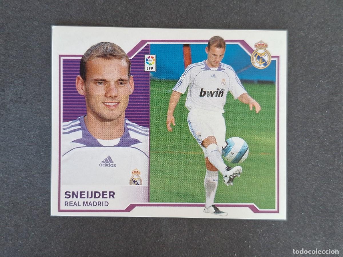 Cromos de f&uacute;tbol: L6 SNEIJDER REAL MADRID FICHAJE 36 LIGA ESTE 2007 2008 07 08 NUNCA PEGADO SIN PEGAR