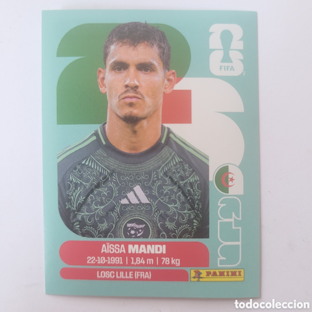 Cromos de f&uacute;tbol: ALG 7 Aissa Mandi / FIFA World Cup 2026