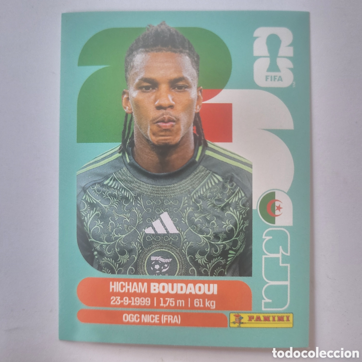 Cromos de f&uacute;tbol: ALG 10 Hicham Boudaoui / FIFA World Cup 2026