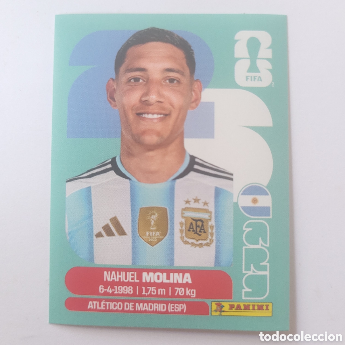 Cromos de f&uacute;tbol: ARG 3 Nahuel Molina / FIFA World Cup 2026