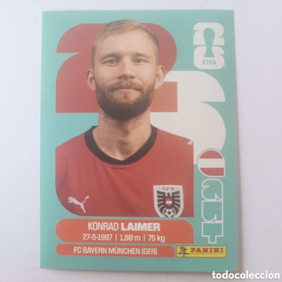 Cromos de f&uacute;tbol: AUT 12 Konrad Laimer / FIFA World Cup 2026
