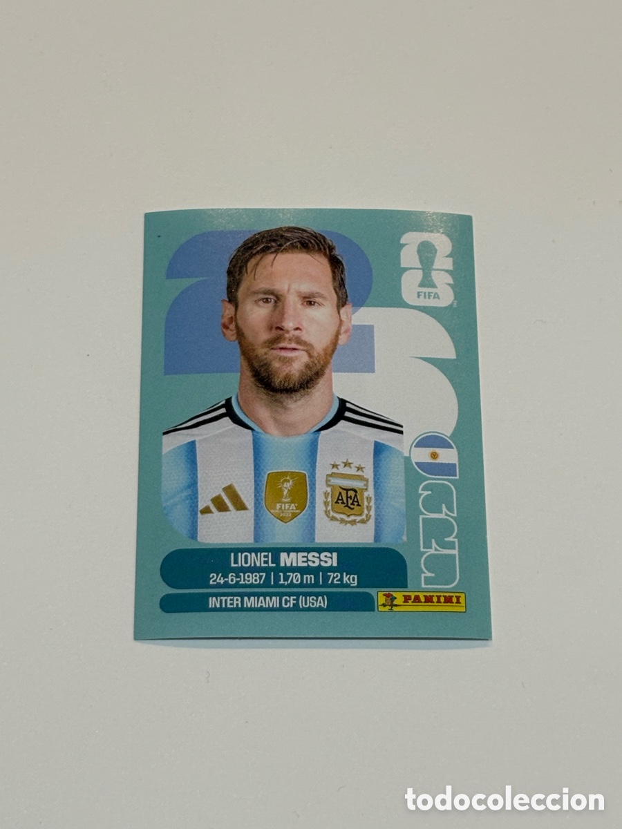 Cromos de f&uacute;tbol: Lionel Messi ARG 17 Argentina CROMO STICKER PANINI FIFA WORLD CUP 2026