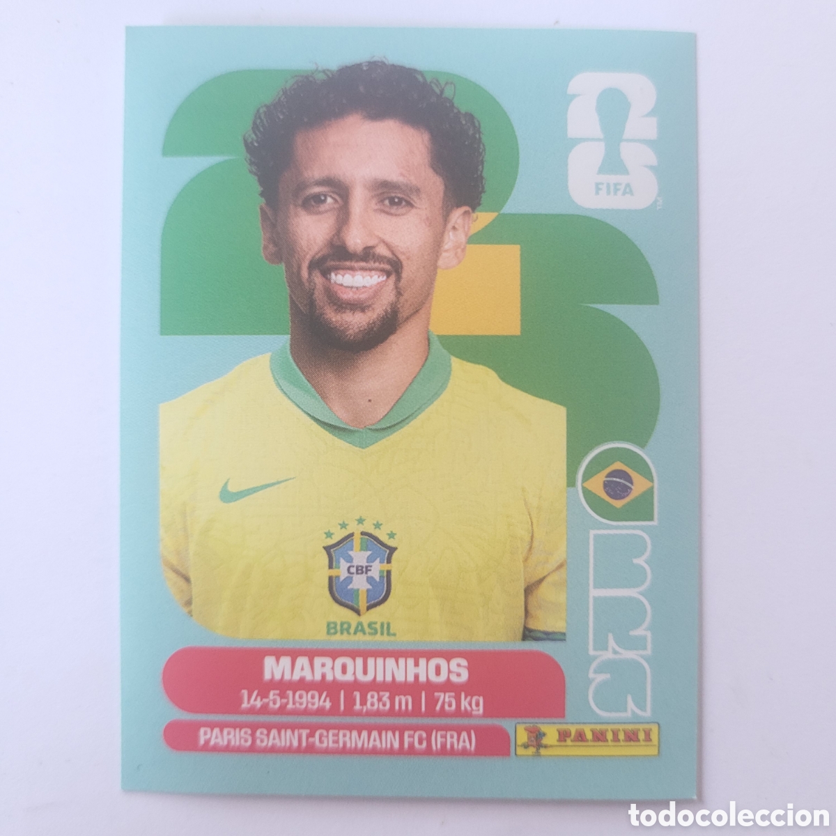 Cromos de f&uacute;tbol: BRA 4 Marquinhos / FIFA World Cup 2026