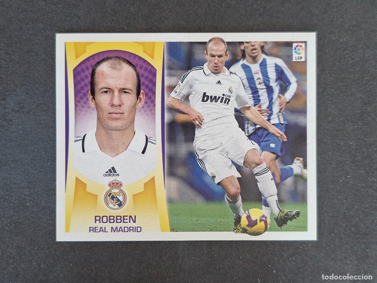 Cromos de f&uacute;tbol: L4 ROBBEN REAL MADRID LIGA ESTE 2009 2010 09 10 NUNCA PEGADO SIN PEGAR