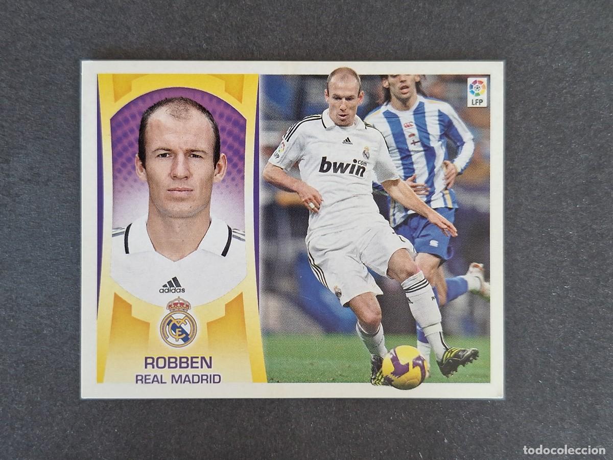 Cromos de f&uacute;tbol: L4 ROBBEN REAL MADRID LIGA ESTE 2009 2010 09 10 NUNCA PEGADO SIN PEGAR